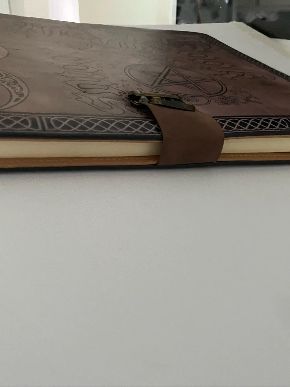 Journal Blank unlined spell Book of Shadows grimoire witchy Halloween clasp flaw